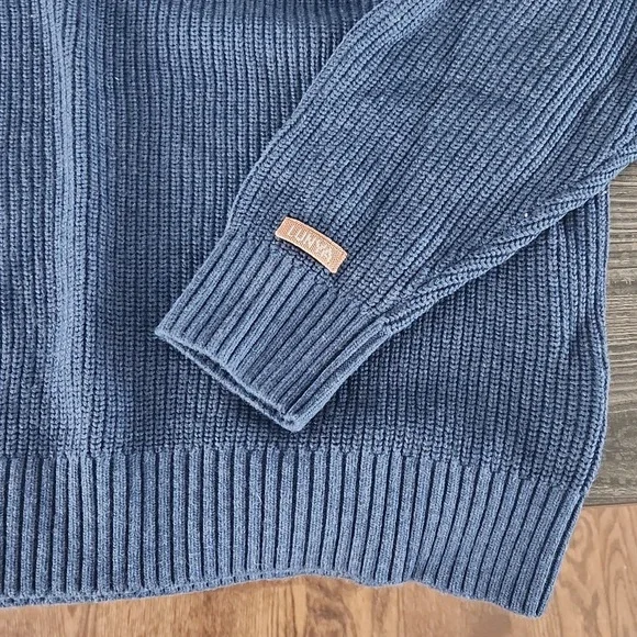 Lunya Cozy Cotton Silk Crew Neck Sweater - Navy - Picture 4 of 7